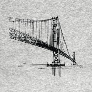 Golden Gate Bridge drawing T-Shirt